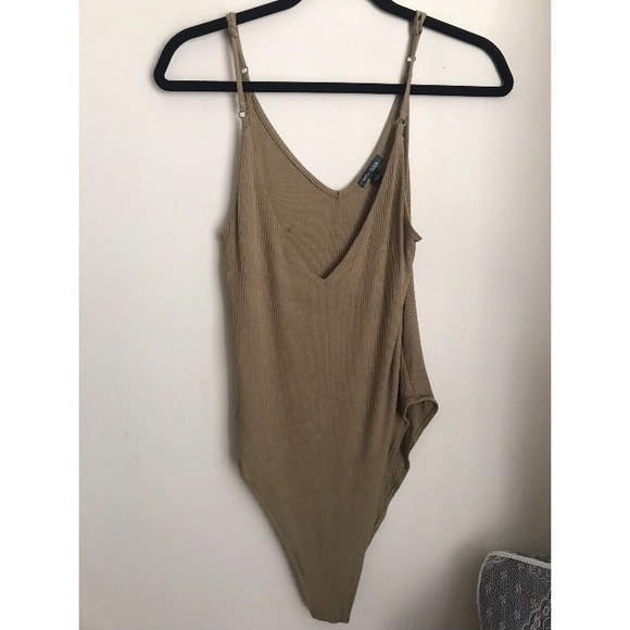 wild fable Tops - Wild Fable Target Rib Knit Olive Green Body Suit M